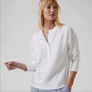 Athleta‎ Sweater Women's XS Pullover Balance Henley Sweatshirt